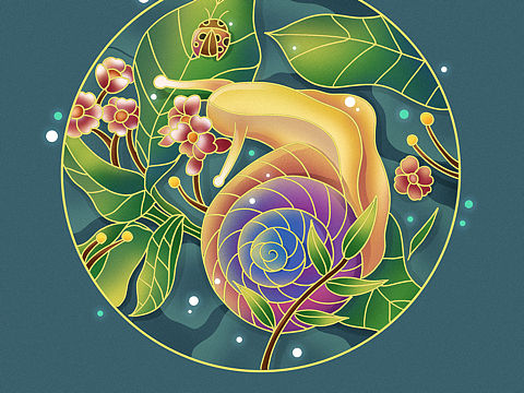 国风插画二十四节气之惊蛰（个人主页-ZNTE1MDgwMDA=） - 商业插画 - 站酷设计师Hexagon六角原创素材 - 站酷ZCOOL