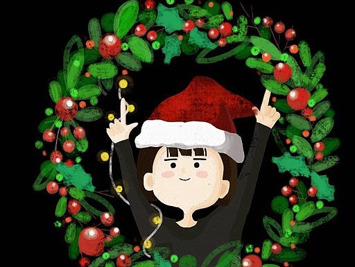 Merry X'mas 发旧图。