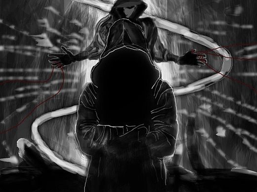 黑客壁纸《金鱼作品》（个人主页-ZMTM0MjkxNjg=） - 艺术插画 - 站酷设计师深海金鱼原创素材 - 站酷ZCOOL