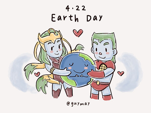 世界地球日 真人快打 地球超人 q版