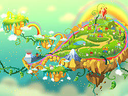 矢量画的浮空岛