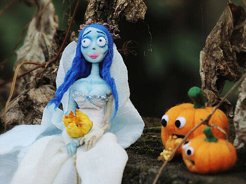 羊毛毡僵尸新娘＆南瓜