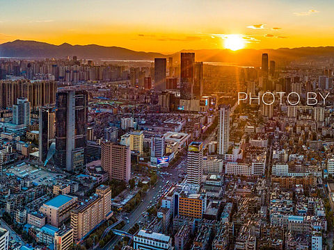 摄影 城市落日及夜景 爬楼