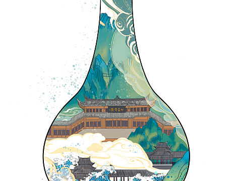 瓷器插画设计