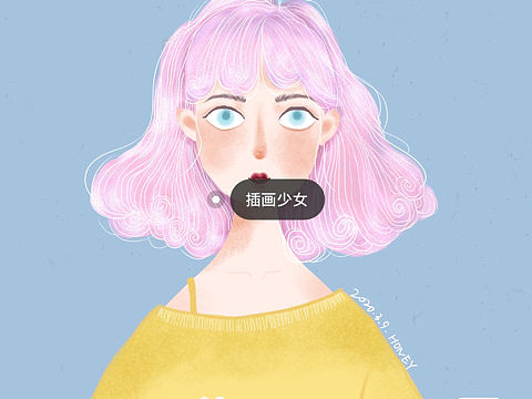 插画少女《糖果女孩》