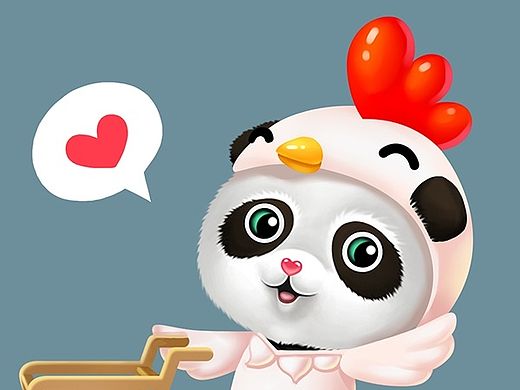 小鸡小鸡咕咕得~熊猫