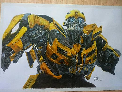 大黄蜂，，彩铅（个人主页-ZMjI0ODk0MDg=） - 绘画 - 站酷设计师Chen72385原创素材 - 站酷ZCOOL