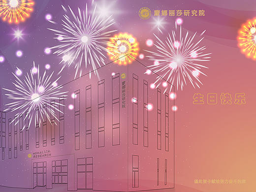 公司以研究院为主题的员工生日贺卡！