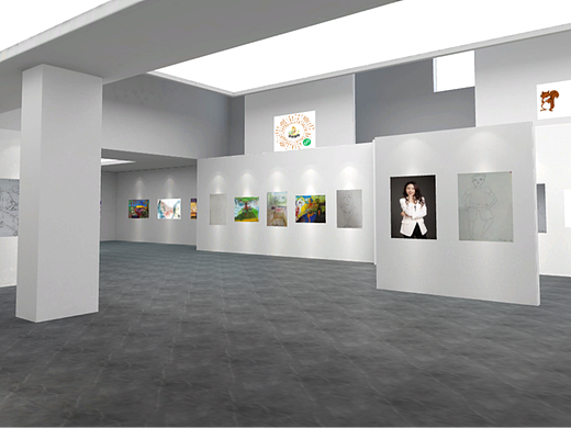 《圣母》等名画临摹及东方女性绘画3D虚拟展厅，助力文化交流及互鉴