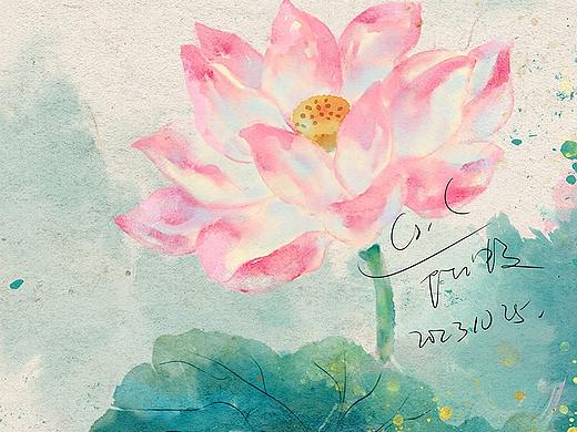 古风荷花（个人主页-ZNjY4ODMzOTY=） - 创作习作 - 站酷设计师阿蛟CJ原创素材 - 站酷ZCOOL