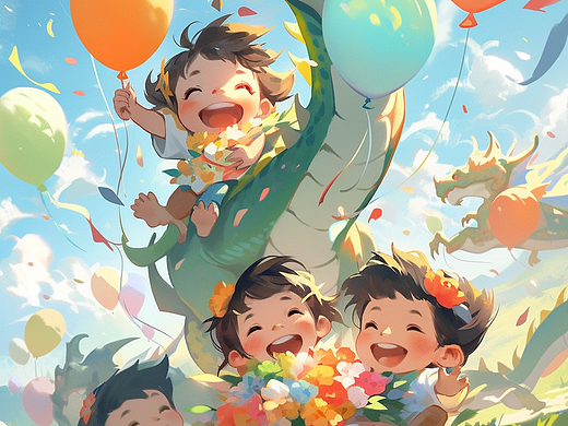 《童趣龙年》海报
