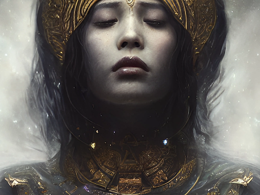 #AI创作实验室#【神圣的宇宙女外星人】【概念插画】