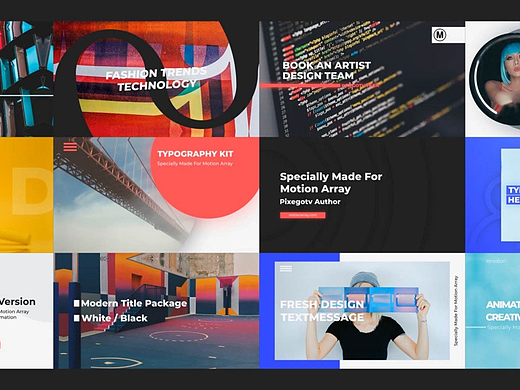 PR模板|有趣高级动画全屏排版标题介绍商业广告采访