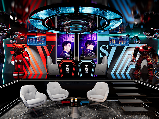 文和友电竞直播间设计