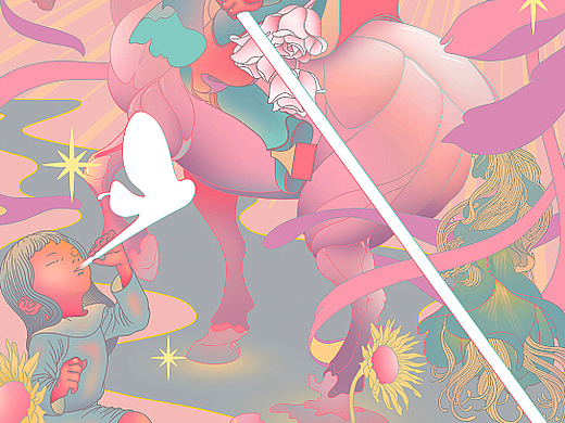 唐吉可德的臆想（个人主页-ZNjA2MTMxMDA=） - 艺术插画 - 站酷设计师金波GDPN原创素材 - 站酷ZCOOL