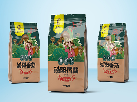 香菇酥肉粉包装设计