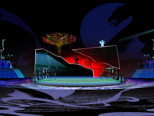 《酒神台室外剧场》舞美设计