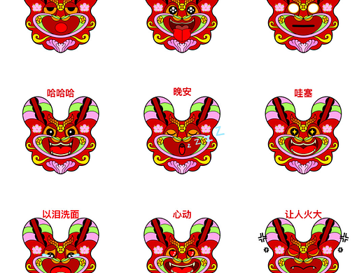 IP形象吉祥物本人原创作品：泥塑虎表情包