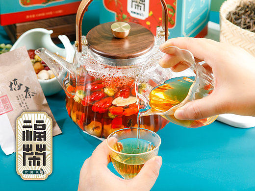 星礼福茶 X 城市上空｜电商详情页设计