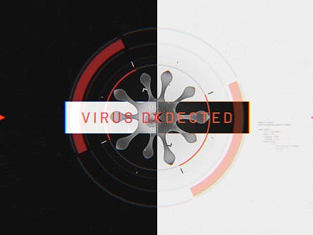 AE模板|高级独特时尚故障病毒动画标志LOGO媒体视频