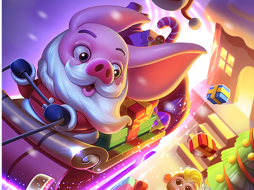 Spin A Spell-圣诞节主题-游戏插图（个人主页-ZNjA0OTM1NDg=） - 游戏原画 - 站酷设计师画三页原创素材 - 站酷ZCOOL