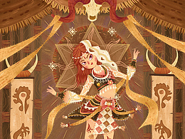 插画《部落舞娘》