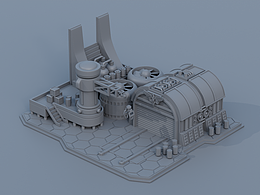 红警盟军基地建模及渲染