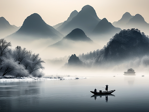 江雪（个人主页-ZNjgwMDM4MDA=） - AI作品 - 站酷设计师YB空明原创素材 - 站酷ZCOOL