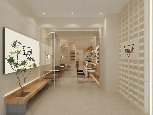 文化682019年日式奶茶店90空间设计工作室42890空间设计∣113㎡奶油风