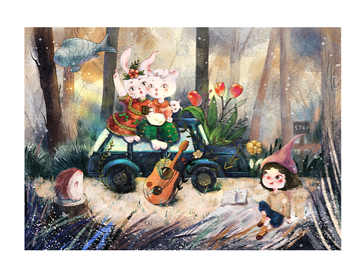 原创插画-森林聚会（个人主页-ZNjU3NzQ2NzI=） - 儿童插画 - 站酷设计师钰雯稳原创素材 - 站酷ZCOOL