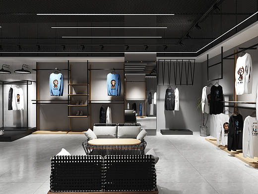 服装店（个人主页-ZNjMxODc4MDg=） - 商业空间设计 - 站酷设计师张张张ZH原创素材 - 站酷ZCOOL
