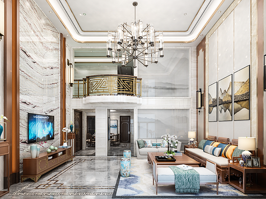 中式家装效果图（个人主页-ZNjU5MzgxMTI=） - 商业空间设计 - 站酷设计师TM效果图设计原创素材 - 站酷ZCOOL