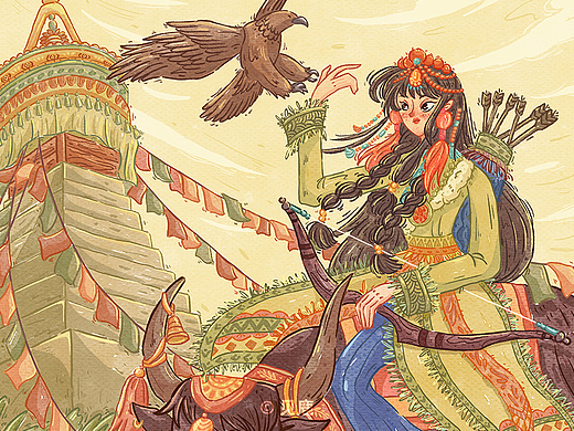 草原姑娘（個(gè)人主頁-ZNjc1NzMzNTI=） - 商業(yè)插畫 - 站酷設(shè)計(jì)師見鹿原創(chuàng)素材 - 站酷ZCOOL