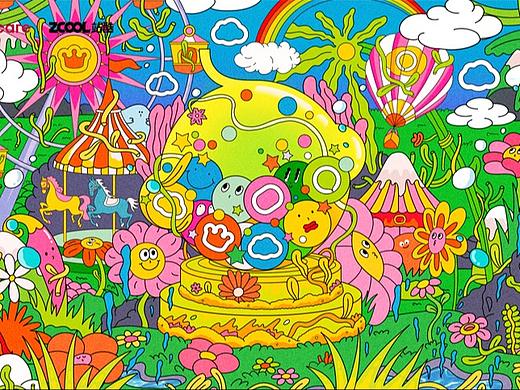 Babycare品牌标识创意延展插画设计