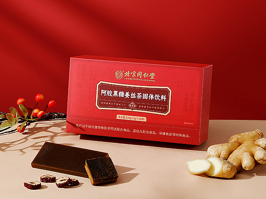  北京同仁堂阿胶黑糖姜丝茶