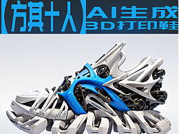 【方其十人】Mechanical fascia 3D打印鞋AI训练作品