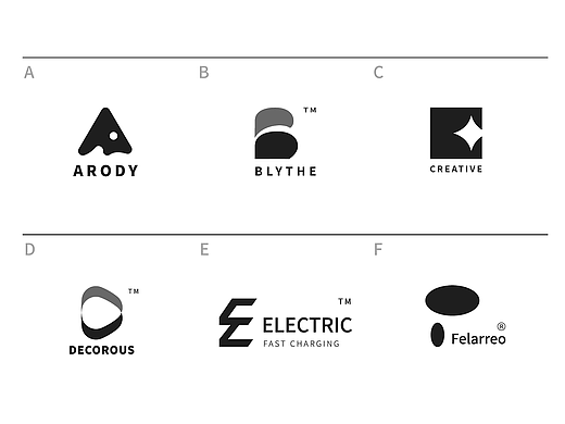 英文字母几何化——字母logo设计
