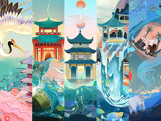 插画之《武汉东湖艺术图鉴》