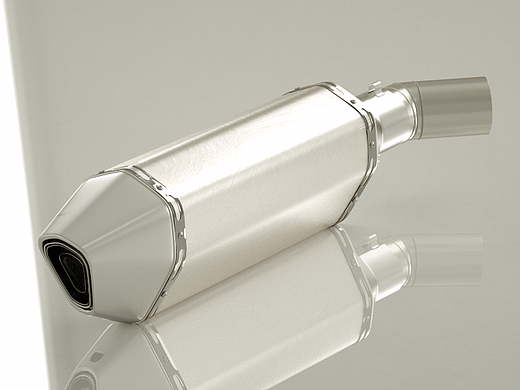 摩托排气管建模渲染