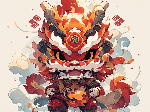门神小龙年兽