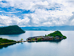 云南丽江四川泸沽湖景区