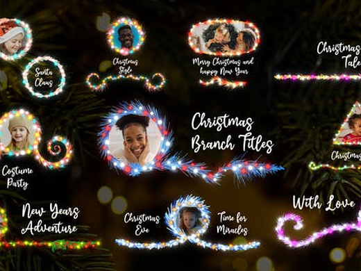 AE模板 | 漂亮彩色文本动画字幕标题介绍冬季假期圣诞