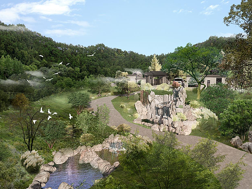 山庄外观（个人主页-ZNjI1OTM2NzY=） - 商业空间设计 - 站酷设计师夕凝LPSJ原创素材 - 站酷ZCOOL