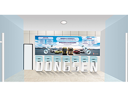 背景墻畫(huà)面和產(chǎn)品展示柜