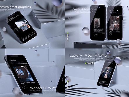 AE模板|手机电话界面应用程序功能演示动画样机片头