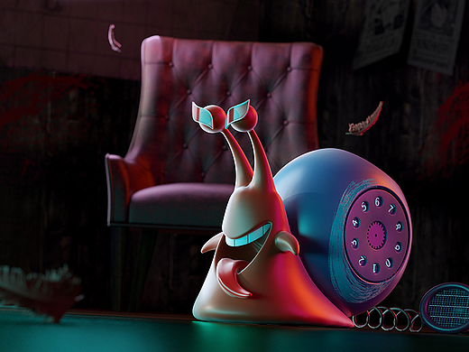 电话虫场景静帧渲染