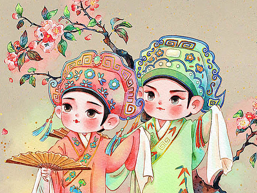 Q版戏曲人物插画
