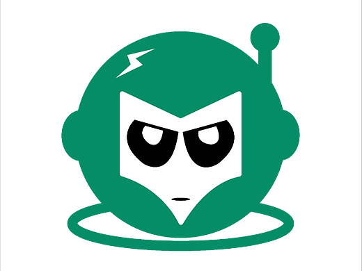 科技小机器人logo