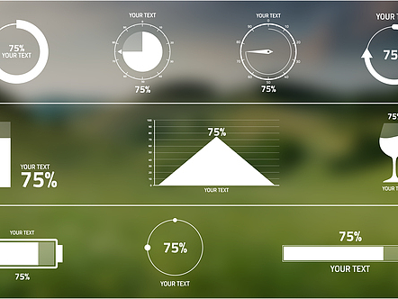 AE模板|专业设计简约动态信息图表百分比标题展示动画