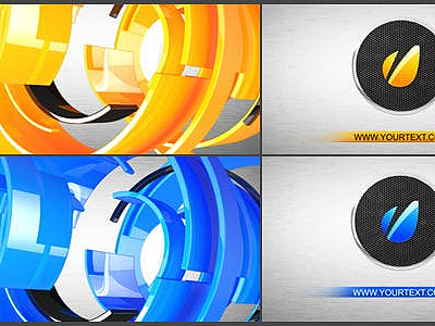 AE模板|时尚动态多彩标志LOGO演绎广告综艺片头